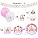 Pawliss Unicorn Party Supplies, Serves 16 Birthday Party Favors Decorations for Kids Girls, Cupcake Toppers Wrappers, Plates Cups Napkins, Balloons Banners Tablecloth, Bulk Pack 96ct