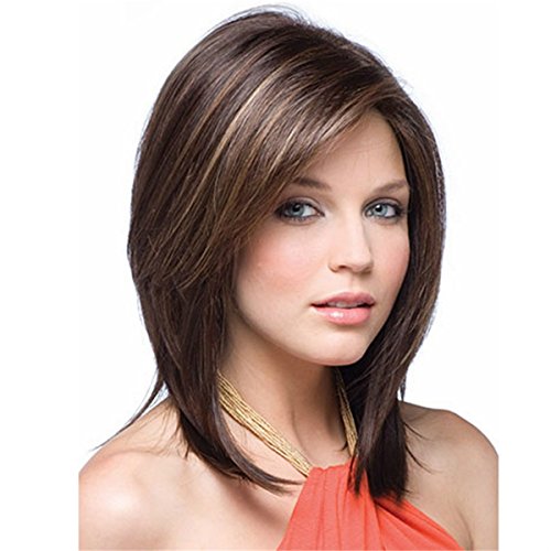 YX Medium Length Wig Natural Looking Wigs For White Women 