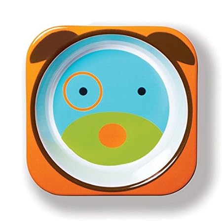 Skip Hop Zoo Melamine Bowl-Dog (Orange/White/Blue)