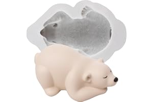 TAOXIBEI 3D Polar Bear Silicone Resin Mold Ocean Animal Polymer Clay Molds for DIY Crafts Epoxy Resin Casting Air Dry Polymer Clay Plaster Jewelry Making