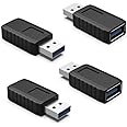ELUTENG USB Coupler Male to Female 4Packs USB 3.0 Type A Adapter Superspeed 5Gbps USB Port Extension Connector Bridge Compati