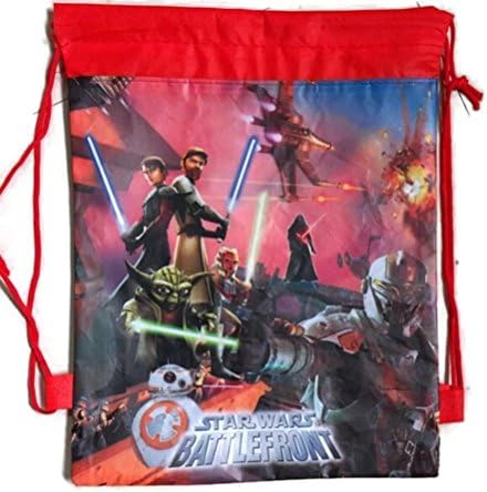 SKS Express Cartoon Drawstring Backpack Bag for Kids (Star Wars Battlefront Red)