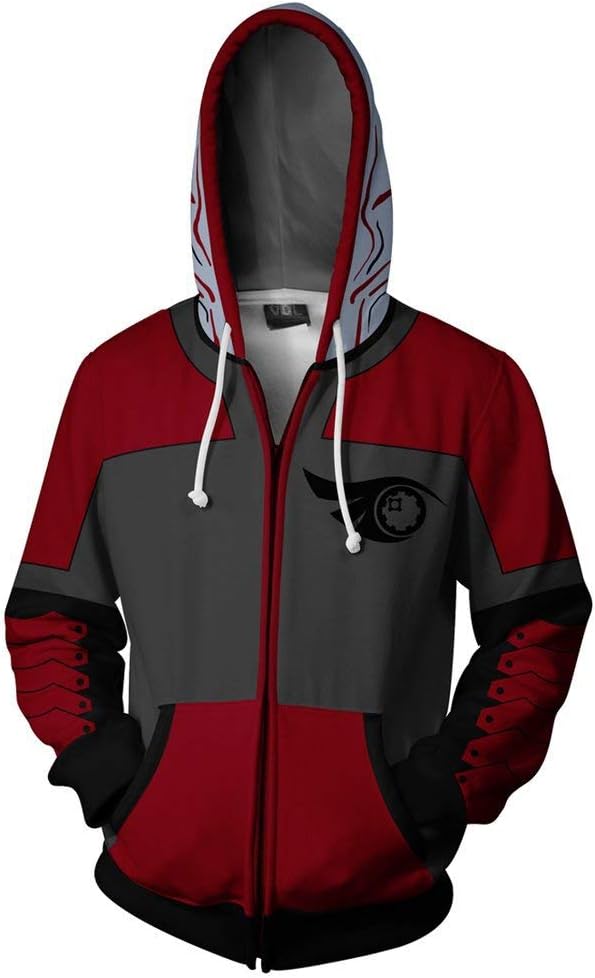 Skycos Anime Rxby Cosplay Hoodie Unisex 3D Printed Zipper Hoodie Jacket Coat Sweatshirt