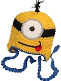 Hand Made Girl Boy Crochet Hat Knit Ski Cartoon Cap (Blue)