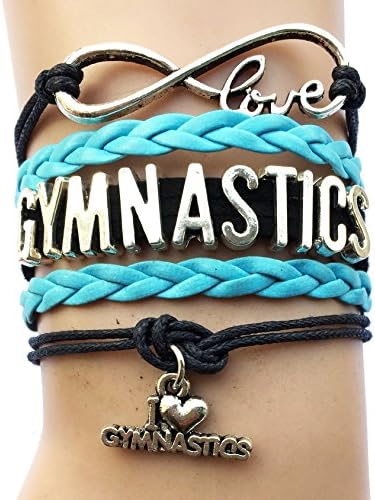 12 Colors DOLON Gymnastics Bracelet Jewelry-Gymnast Charm Wrapped Coach Team Players Fans Gift