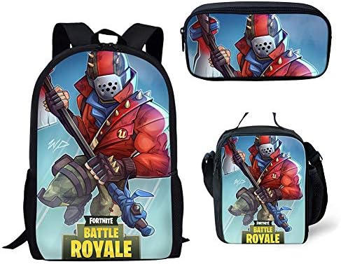 Khwz Fortnite School Backpack,Student Backpack College Book Bag Travel Backpack Day Pack Casual Rucksack for Teen Girls Boys & Women