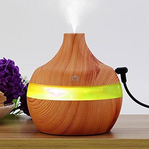 Humidifier,Aroma Diffuser Air Humidifier,Mailat 300ml Ultrasonic Humidifier Purifier LED Essential Oil Diffuser 7 Color Changing (Brown)
