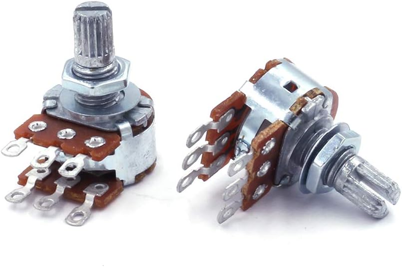 2x Axial Linear Stereo Potentiometer 100 KΩ (B100K) for Welded Wire