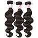 Beauty Forever Indian Body Wave Hair 3 Bundles Hair Extensions 100% Unprocessed Human Virgin Hair Weaves Natural Color 95-100g/pc (12 14 16)