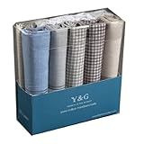 YED02 Fitted Gift Giving Mens 10 Pack Handkerchiefs Set Fitted Design By Y&G