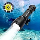 Diving Flashlight,CrazyFire Multiple Modes Scuba Diving Flashlight 1050lm Underwater 150m Professional Submarine Light with Battery and Charger