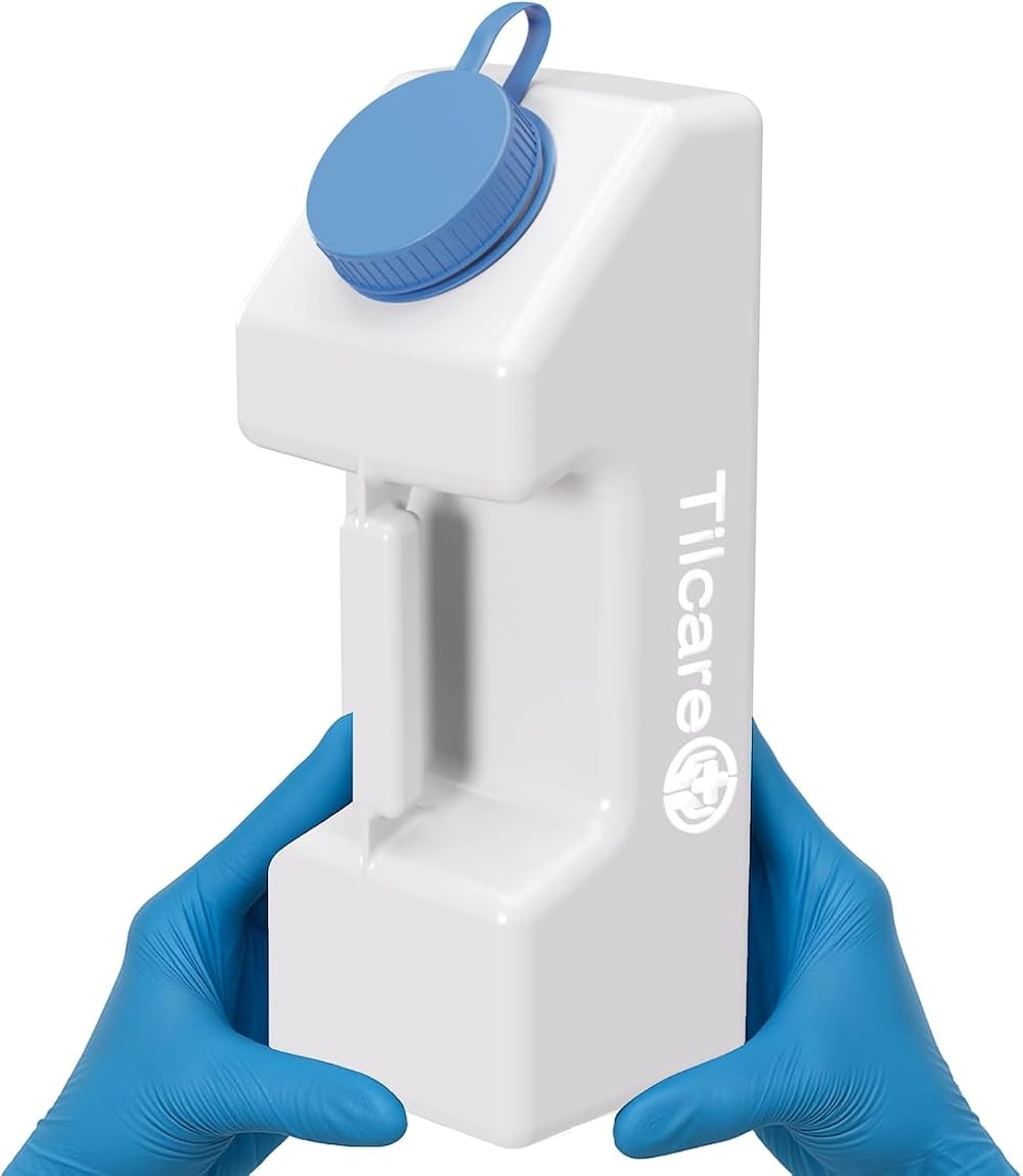 Tilcare Portable Urinals for Men Spill Proof Glow Lid 3000 ml 101 oz