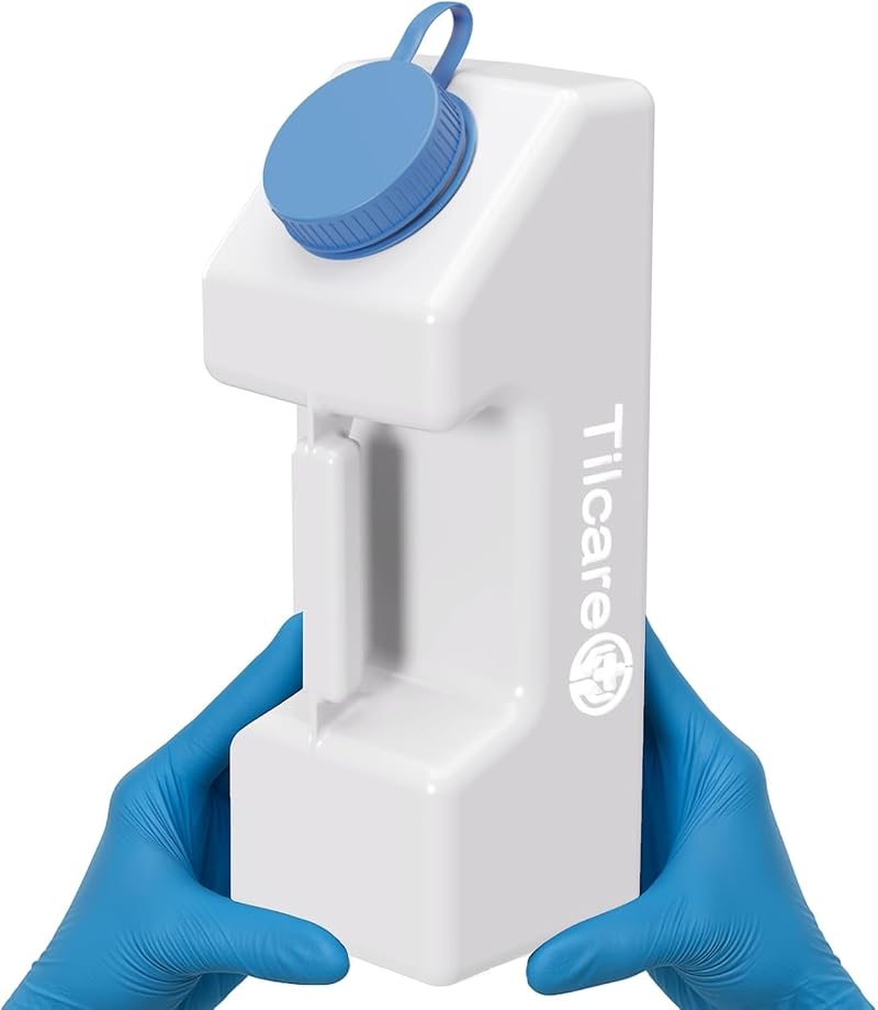 Tilcare Portable Urinals for Men Spill Proof Glow Lid 3000 ml 101 oz