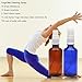 2 oz Empty Spray Bottle Cobalt Blue Boston Round Glass Bottle with White Atomizer - Perfect for Essential Oil Formulas,Aromatherapy and All Natural Cleaning Products (Set Of 6 Black Atomizer)