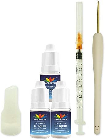 Amazon Co Jp プルームテック カートリッジ 再生キット Vaporever リキッド3本 マウスピース付 メンソール3本 ドラッグストア