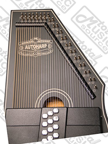 Oscar Schmidt 1930's Reissue Original Design Autoharp, 21 Chord, Black, OS73C - Thumbnail 2