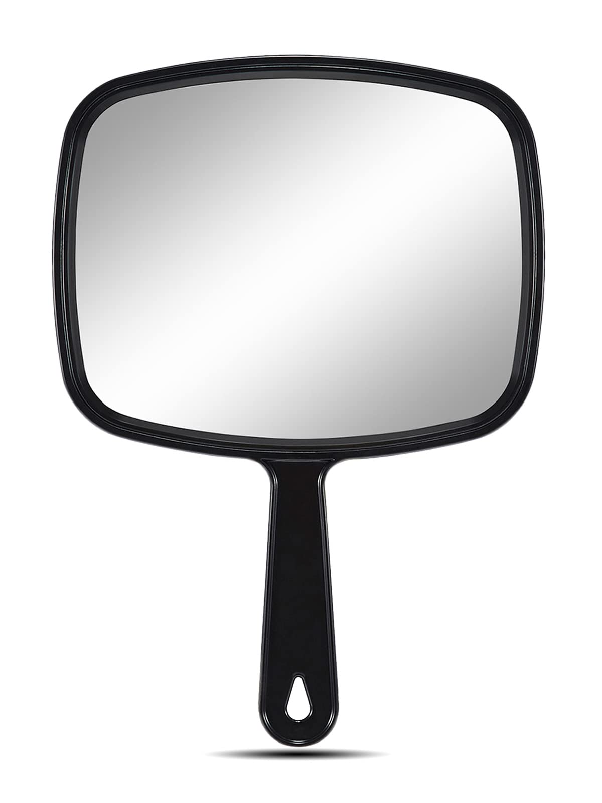 OMIRO Hand Mirror, All Black Handheld Mirror with Handle, Rectangle-Pack of 6, 16.8 x 23.6 cm