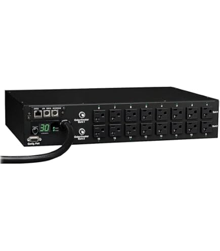 Tripp Lite　Metered PDU　PDUMH15-6　ブラック Single-Phase Metered PDU 120V, 13 5-15R Outlets, 6-ft Cord, Rack