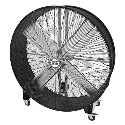 Maxx Air 60 Inch High Velocity Industrial Belt Drive Drum Fan | Heavy Duty Barrel Fan with Durable Rolled Steel Housing | Commercial, Garage, Workshop, or Warehouse Use | 19,000 CFM