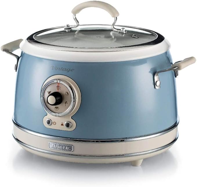 Ariete 2904, Rice Cooker, Cuiseur à Riz Slow Cooker, Cuisson à Vapeur, Ligne Vintage, 3,5 L