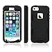 iPhone 5S Case, Elegant Choise Shock Absorbing Case, Rubber Combo Hybrid Impact Silicone Armor Hard Case Cover for Apple iPhone 5S (Black)