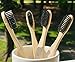 EcoFrenzy - Eco-Friendly Natural Bamboo Toothbrush: Soft BPA Free Charcoal Bristles, 100% Biodegradable Handle and Packaging. Vegan and Cruelty Free. (Pack of 4)