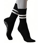 CAMNOW Womens Pilates Socks with Grips Non Slip Yoga Socks for Barre, Ballet, Dance, Workouts