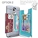TORU CX PRO Compatible with Samsung Galaxy Note 4 Case - Protective Dual Layer Wallet with Hidden Card Holder + ID Card Slot Hard Cover & Mirror - Metal Slate