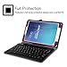 Fintie Keyboard Case for Samsung Galaxy Tab E 9.6 - Slim Fit PU Leather Stand Cover with Premium Quality [All-ABS Hard Material] Removable Wireless [Long Life Battery] Bluetooth Keyboard, Purple