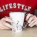 LanHong 13.5 oz Clarinet Mug Musical Notes Design Coffee Cup Ceramic Music Clarinet Cup Gift for Friend