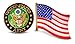 Novel Merk Patriotic U.S. Army & American Flag Lapel or Hat Pin & Tie Tack Set with Clutch Back