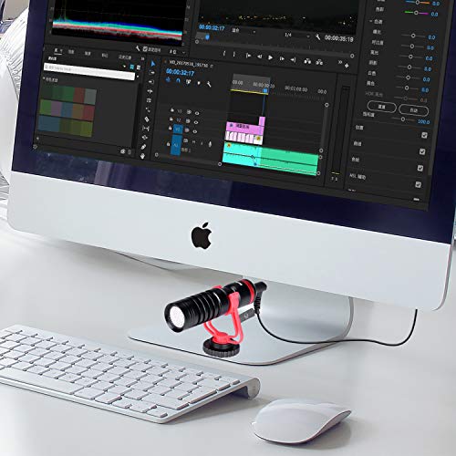 Professional Hi-sensity Hi-fidelity Mini Shotgun Video Condenser Microphone External Mic Compatible for DSLR Camera Camcorder Smartphone iPhone for Interview Podcast Live Streaming Vlog Youtube Studio - Thumbnail 7