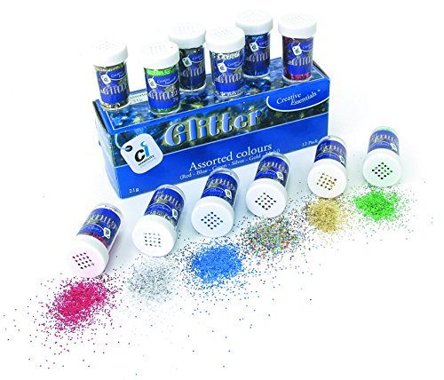 Pacon Spectra Glitter Sparkling Crystals, Assorted Colors, 3/4-Ounce, 12-Pack (91356)
