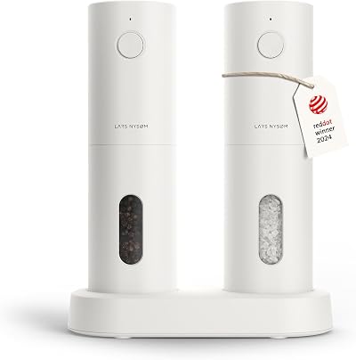 LARS NYSØM Electric Salt and Pepper Grinder Set USB Rechargeable 2 pcs Pure