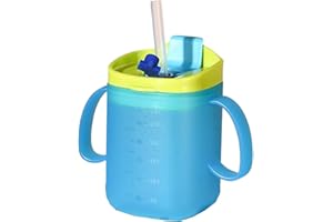 AIXXCUVQ 2 Handled Mug for Elderly Sippy Cup for Adults Non Spill Elderly Drinking Cup Adult Sippy Cups for Elderly Non Spill