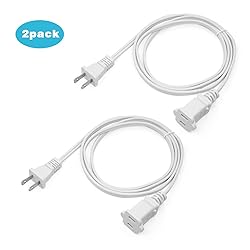 2 Prong Power Extension Cord 3FT/1 Meter, Polarized