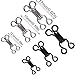 Maosifang 100 Pairs Sewing Hooks and Eyes Closure for Bra Clothing Trousers Skirt Sewing DIY Craft,3 Sizes(Silver and Black)