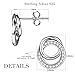 ZENI Silver Stud Earrings for Women Sweet Interlocking Circles cubic zirconia Mother Valentine Day Birthday Gift