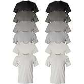 EVERYDAY TEES Men's Heavy Cotton Tee (Pack of 12), Assorted Mixed Color Small to 5XL