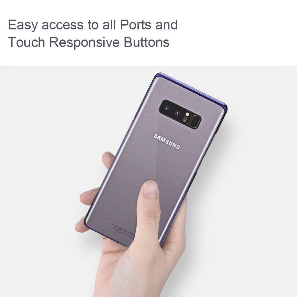 Phone Case for Note 8,Slim Crystal Clear Protective Cover Case with Colorful Frame for Samsung Galaxy Note 8