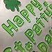 Happy St. Patty's Saint Patrick's Day Shamrock Green Gel Window Clings 22 Count