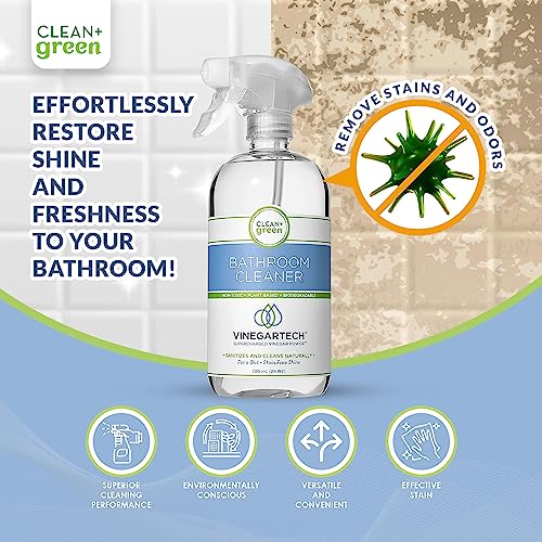 Clean+Green VinegarTech Bathroom Cleaner Vinegar Spray All Purpose