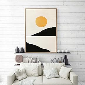 Framed Home Artwork Simple Style Sunset for Living Room Bedroom