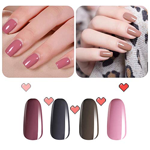Vishine Nail Art UV LED Lamp Gel Polish Long-lasting Manicure Kit 4 Colors Set C195