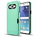 Samsung Galaxy J7 Case with HD Screen Protector,(Not Fit J7 2016) AnoKe[Card Slots Holder][Not Wallet] Plastic TPU Hybrid Shockproof Heavy Duty Case for Samsung Galaxy J7 J700 2015 KC2 Mint