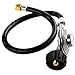 GASPRO 2FT BBQ Regulator and Hose, Propane Gas Regulator Line, Universal Grill Regulator Replacement Parts, LP Gas Regulator for QCC1/Type 1 Propane Tank, 3/8 Female Flare Fitting
