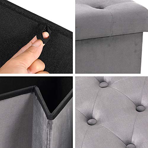 image for B FSOBEIIALEO B FSOBEIIALAO Folding Storage Ottoman, Long Shoes Bench,