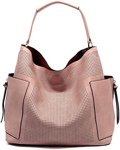 Le Miel Perforated Side Pocket Tote w/Inner Pull-out Crossbody/Pouch