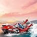 Power Boat Replica Building Set, 2 in 1 Model, Hydroplane Speedboat, Toy Boat Kits for Kids