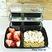 Misc Home [20 Pack] 32 Oz Two Compartment Meal Prep Containers BPA-Free [Black]